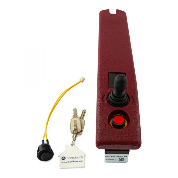 Handicare Amrest assembly Classic with control in graphite, red or classic colours